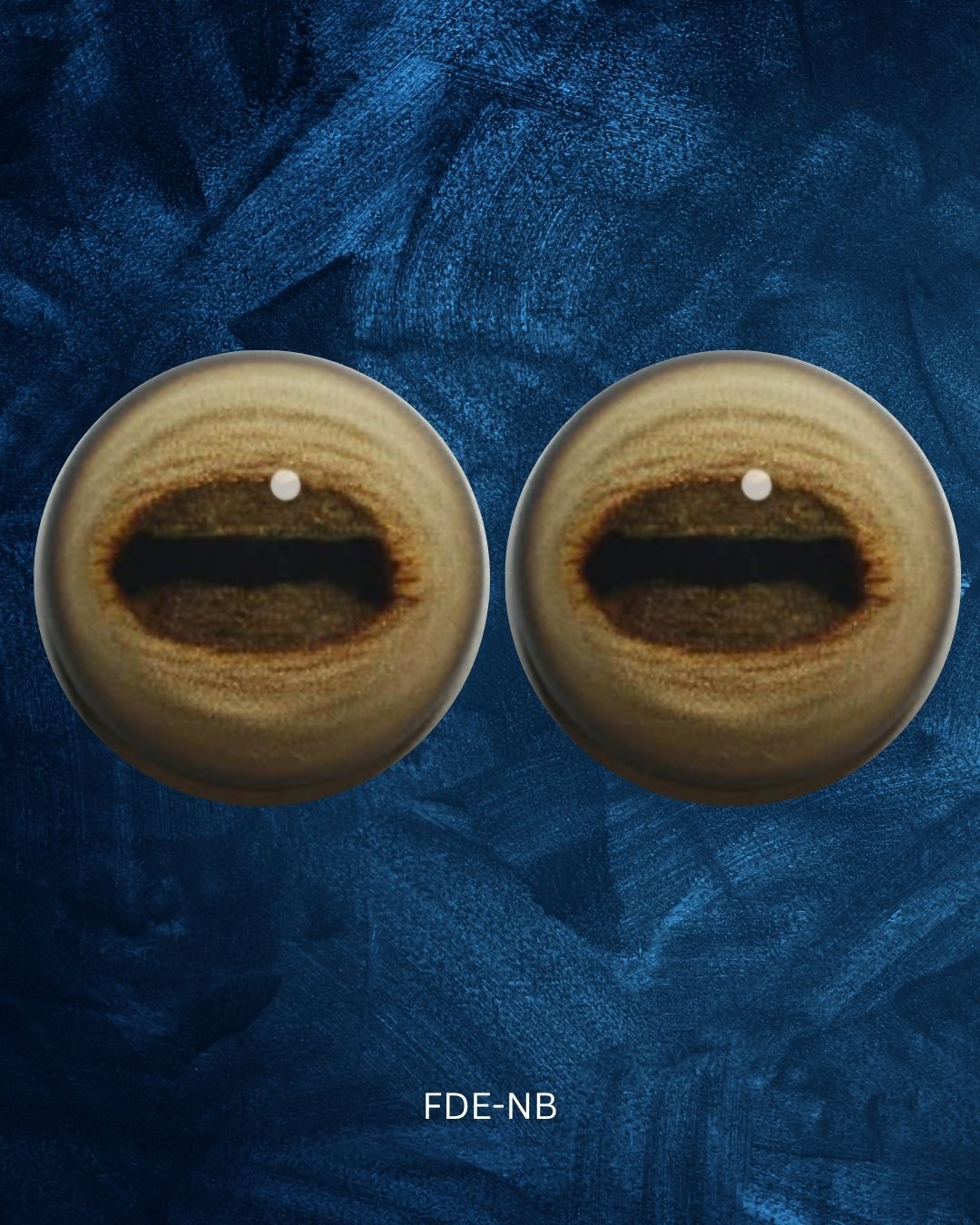 Fallow Deer - Oval Pupil with creamy brown Iris and darker circular contraction rings (FDE)