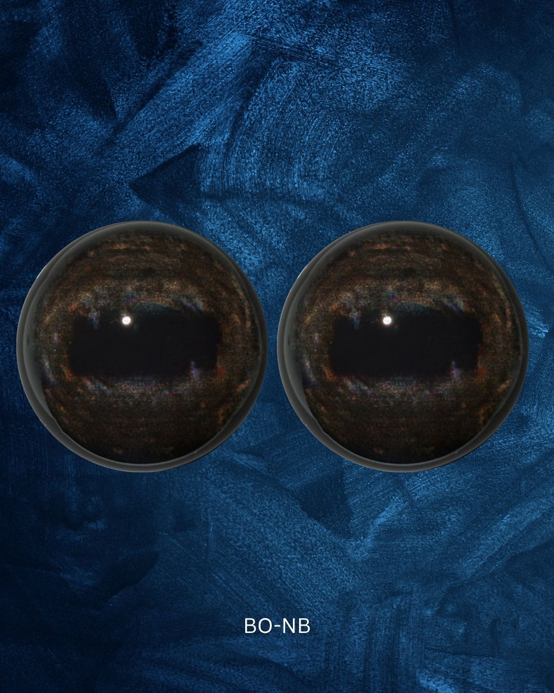 Antelope Eye - Oval pupil with Chocolate brown Iris and mottled light brown rings (BO)