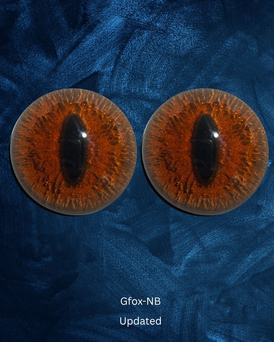 Gray Fox Eye - Slit pupil with red brown iris (GFox)