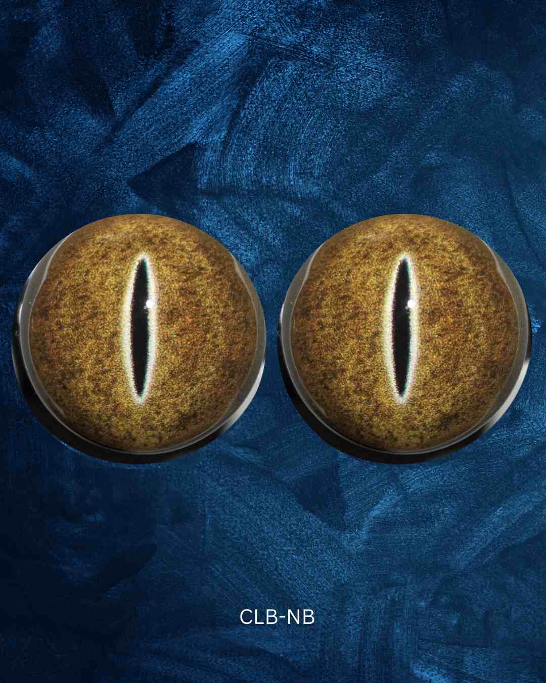 Crocodile Eye - Slit Pupil with Yellow Brown Iris and brown spots (CLB)