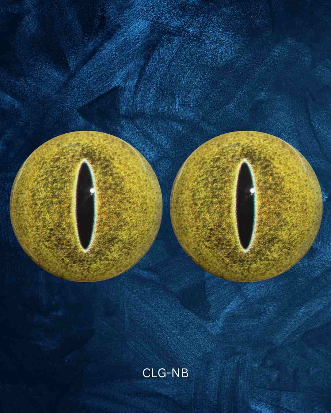 Crocodile Eye- Slit pupil with yellow green Iris and green and black spots (CLG)