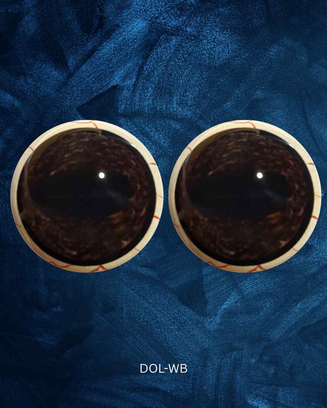 Antelope Eye - Oval Pupil with Dark Brown Iris and light brown mottling (DOL)