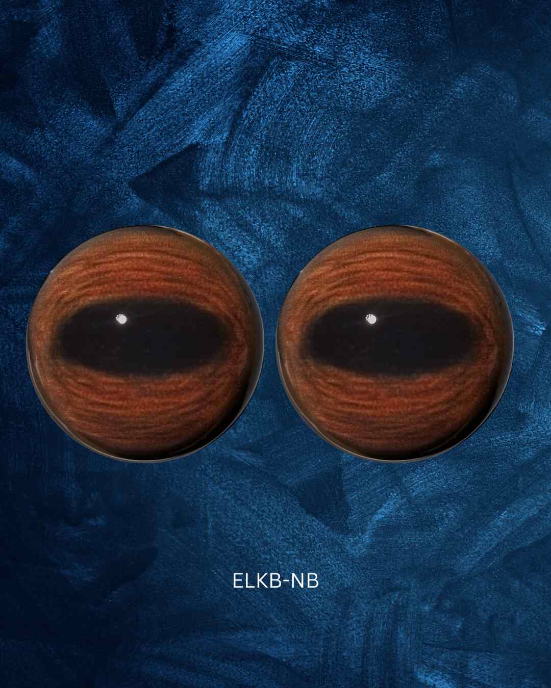 Elk Eyes - Oval Pupil with Warm Brown Iris and black circular veins (ELKB)