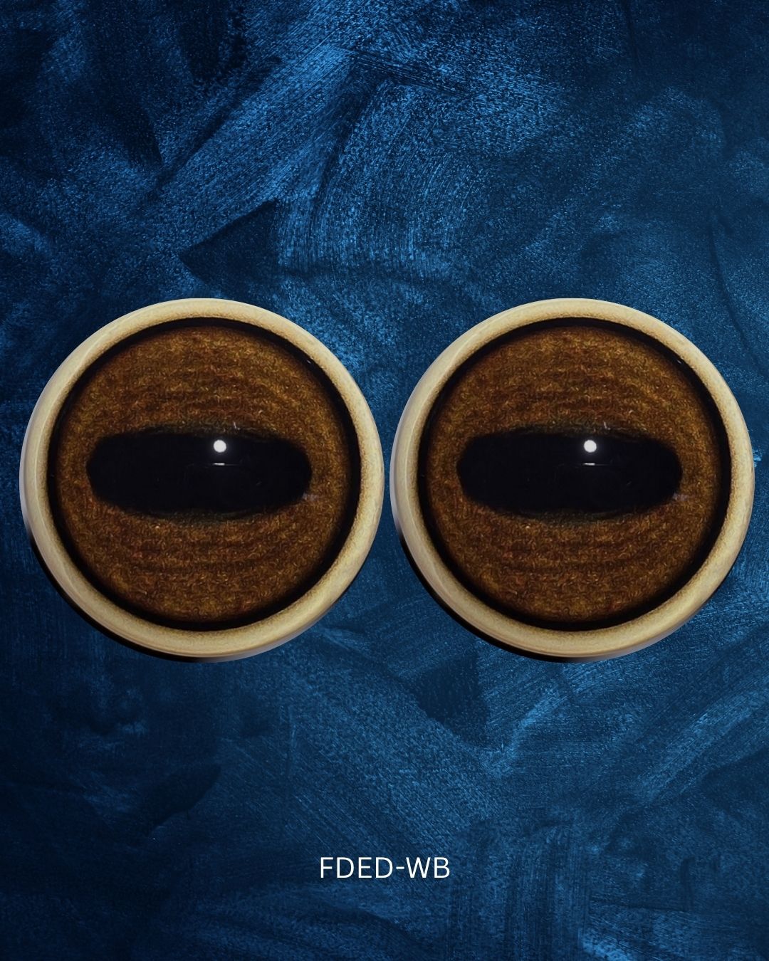 Deer Eye - Oval Pupil with brown Iris and darker oval contraction rings (FDED)