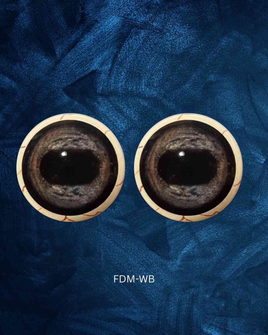 Fallow Deer - Oval Pupil with Mottled Blue-Grey Iris (FDM)