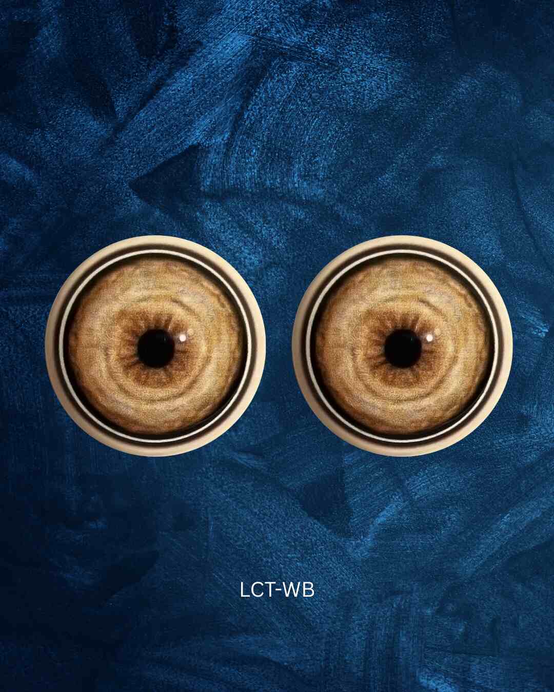 Lion Eye - Small pupil with yellow brown Iris and white, black and brown outer rings (LCT)