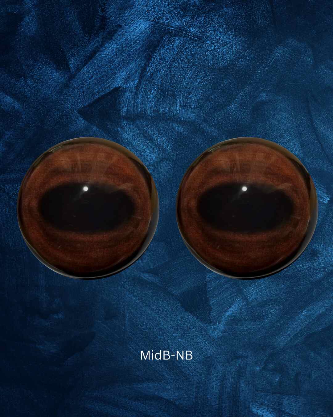 Oryx Eye - Oval Pupil with medium Brown Iris and dark outer ring (MidB)