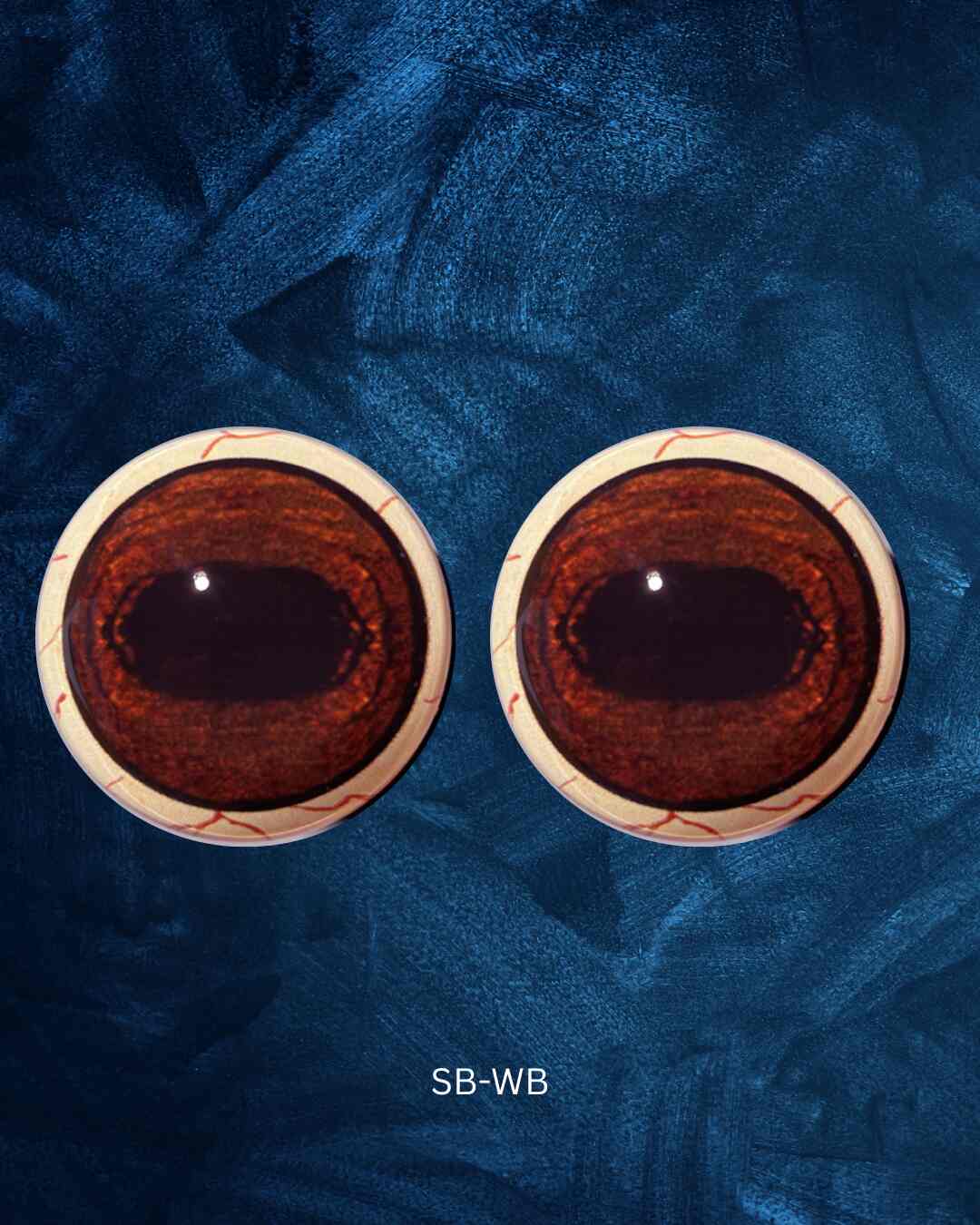 Sambar Eye - Oval pupil with bright reddish brown iris and black veins (SB)