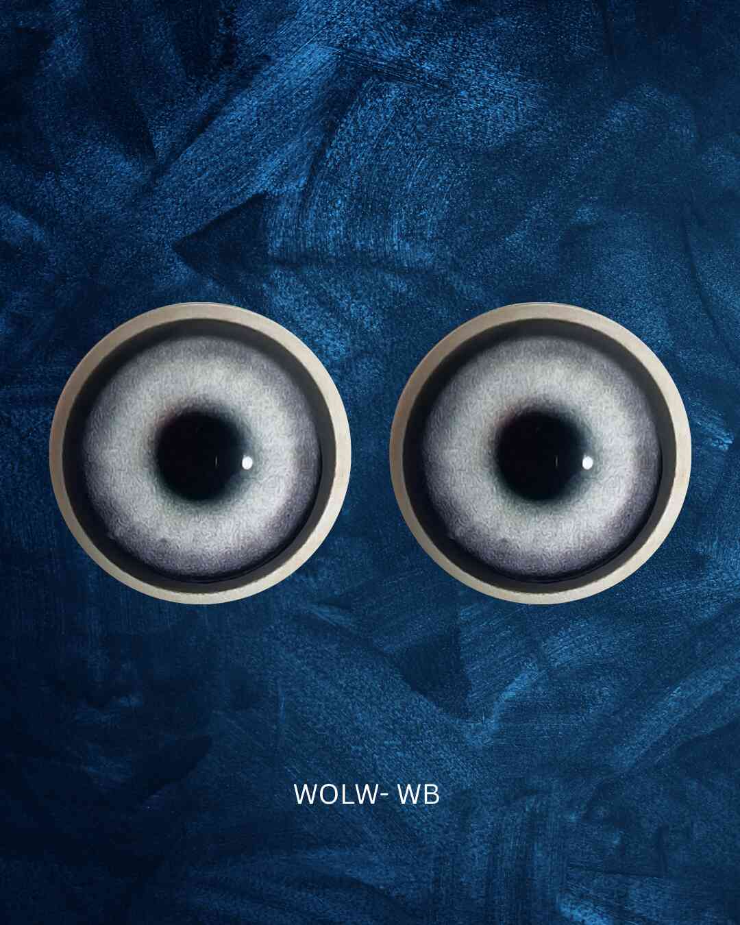 Wolf- Coyote Eye - Round pupil with grey white Iris (WOLW)