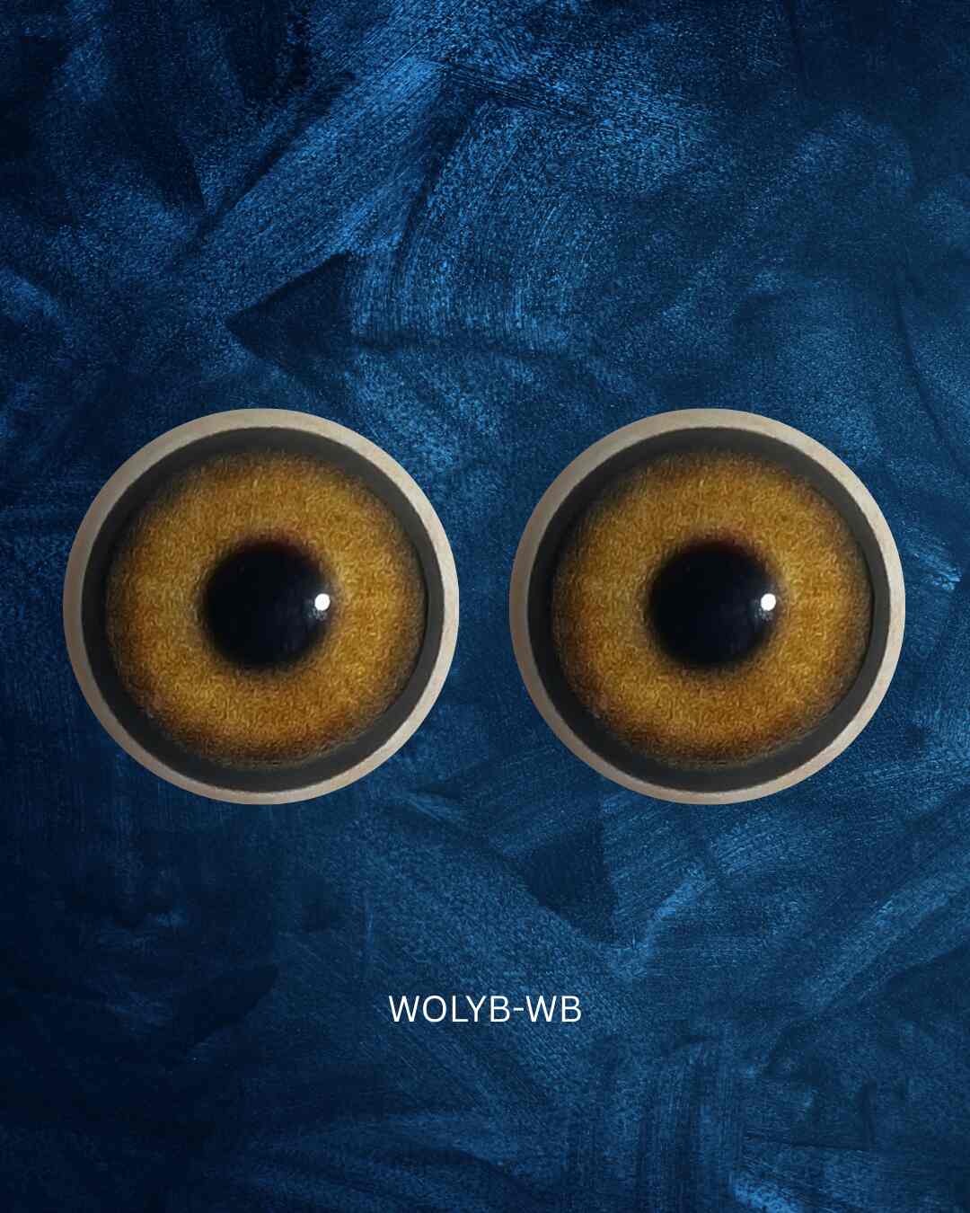 Wolf- Coyote Eye- Round pupil with Yellow Brown Iris (WOLYB)