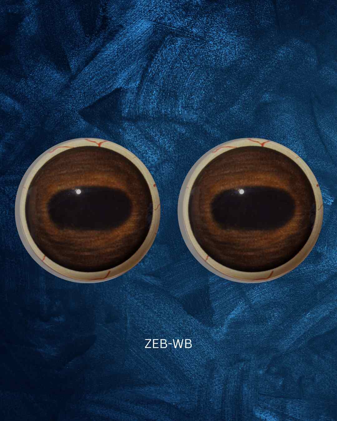 Zebra Eye - Oval pupil with light brown and dark brown iris (ZEB)