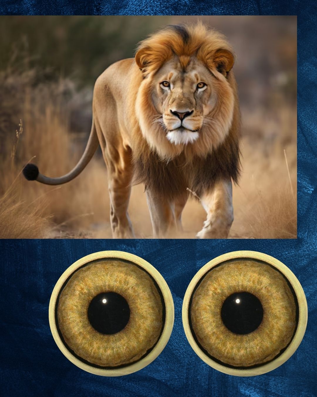 Lion Eye - Large pupil with orange brown Iris (LOB-LP)