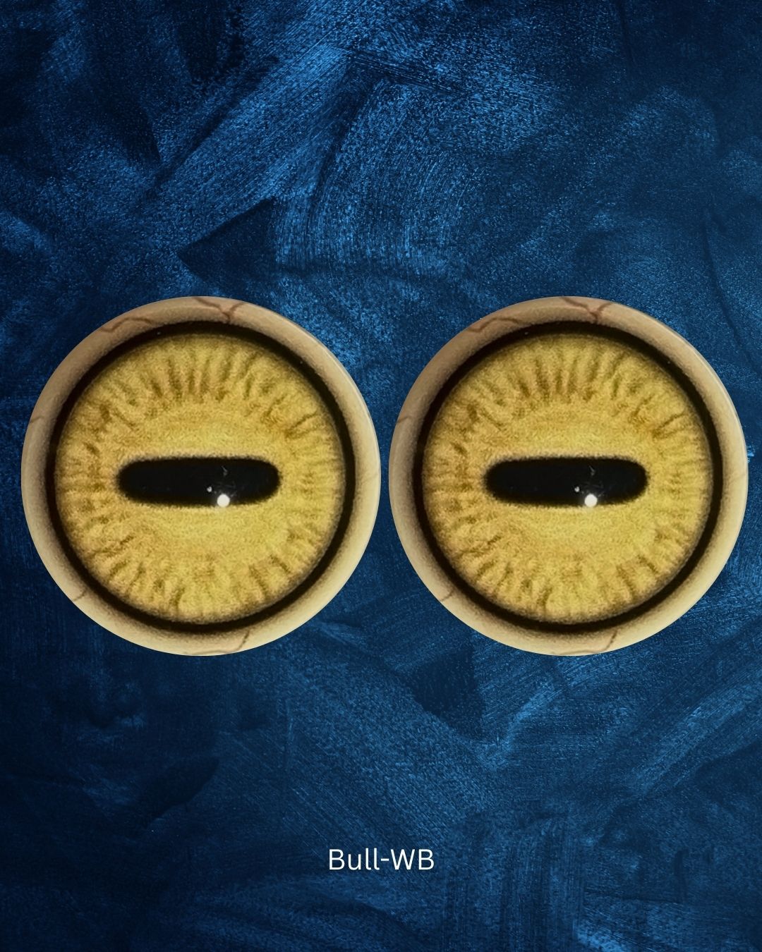 Bull Eye - Oval Pupil with Yellow iris and darker radial structure (Bull)