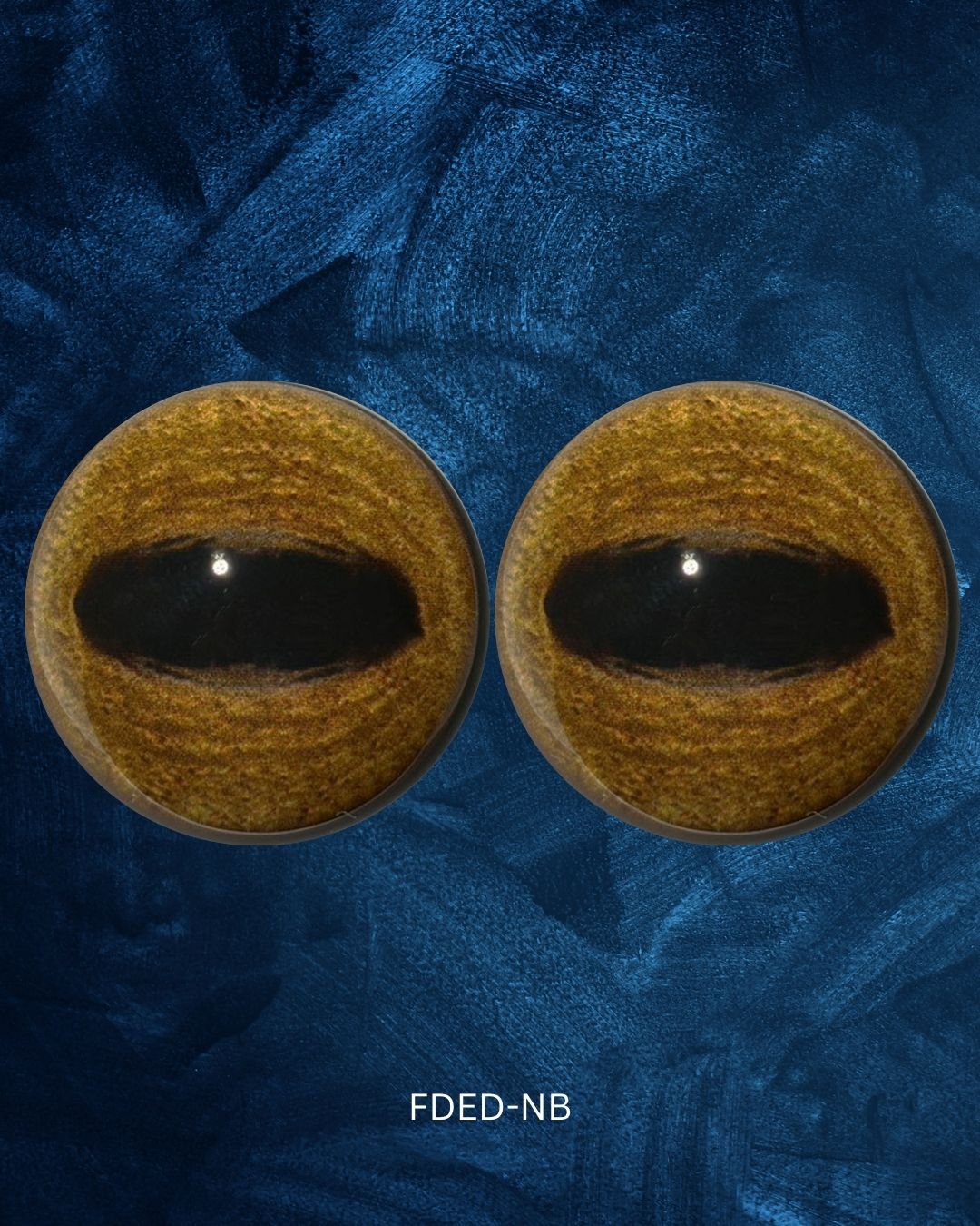 Deer Eye - Oval Pupil with brown Iris and darker oval contraction rings (FDED)