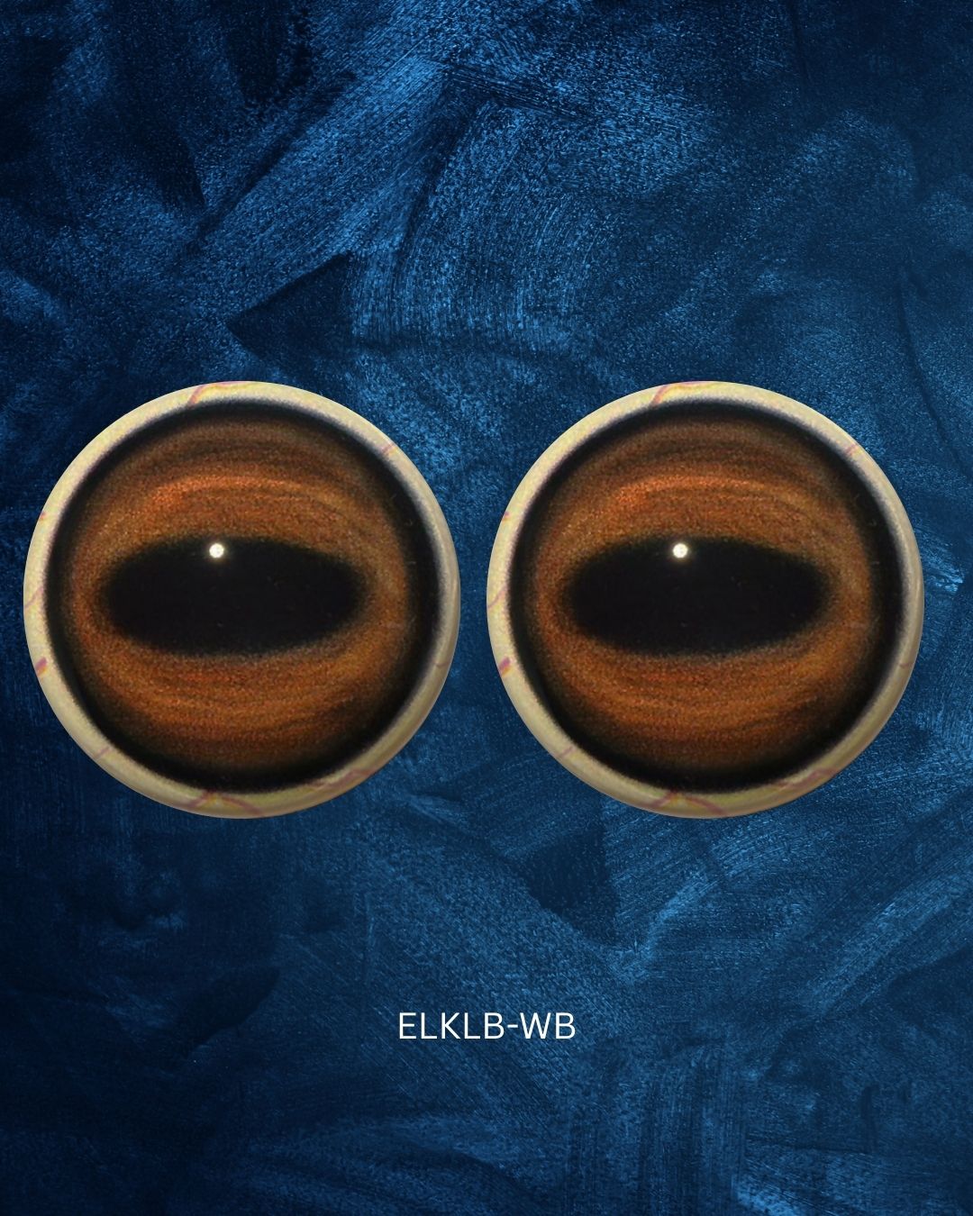 Elk Eyes - Oval Pupil with reddish brown to brown Iris and black contraction rings (ELKLB)
