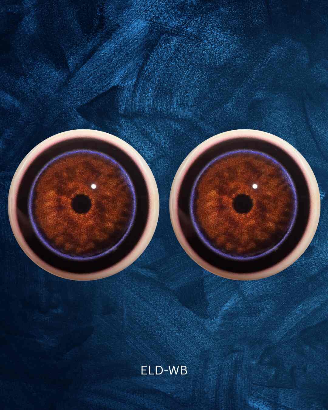 Elephant Eye - Round pupil with mottled Brown Irus and black and blue outer ring (ELD)